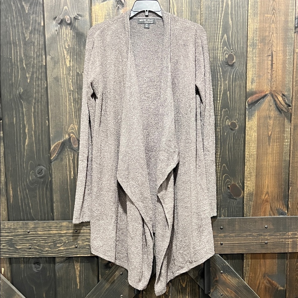 Barefoot Dreams Grey Bamboo Lite Cardigan Sweater S M Style 436 Soft Lounge Cozy